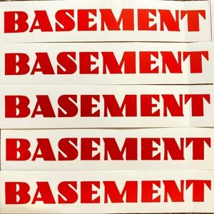 5x BASEMENT BAND STICKERS BESIDE MYSELF FUELD BY